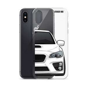 White 15-17 Subaru WRX STI - iPhone Case