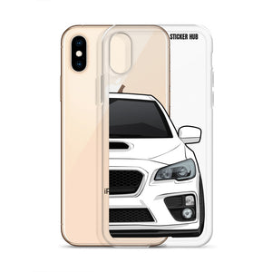 White 15-17 Subaru WRX STI - iPhone Case