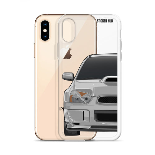 Silver 03-05 Subaru WRX STI - iPhone Case