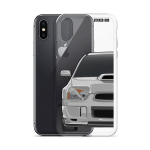 Silver 03-05 Subaru WRX STI - iPhone Case