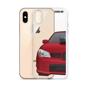 Garnet Red 06-07 Subaru WRX STI- iPhone Case