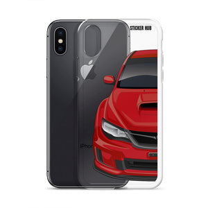 Red 09-14 Subaru WRX STI - iPhone Case