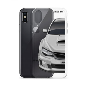 Silver 09-14 Subaru WRX STI - iPhone Case