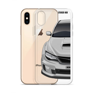 Silver 09-14 Subaru WRX STI - iPhone Case