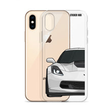 Load image into Gallery viewer, White C7 Corvette Z06 - iPhone Case