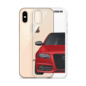 Brilliant Red B8 Audi S4 - iPhone Case