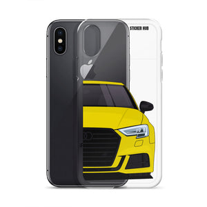 Yellow B9 Audi S3 - iPhone Case