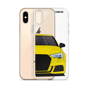 Yellow B9 Audi S3 - iPhone Case