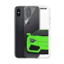 Load image into Gallery viewer, Green Lamborghini Aventadoor - iPhone Case