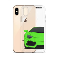 Load image into Gallery viewer, Green Lamborghini Aventadoor - iPhone Case