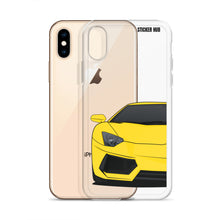 Load image into Gallery viewer, Yellow Lamborghini Aventadoor - iPhone Case