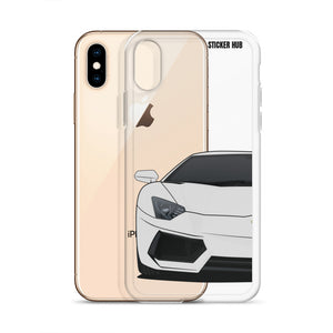 Silver Lamborghini Aventadoor - iPhone Case