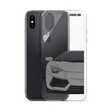 Load image into Gallery viewer, Gray Lamborghini Aventadoor - iPhone Case