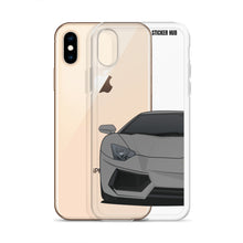 Load image into Gallery viewer, Gray Lamborghini Aventadoor - iPhone Case