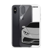 Load image into Gallery viewer, Silver Lamborghini Huracan - iPhone Case