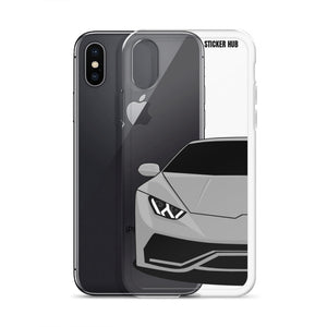 Silver Lamborghini Huracan - iPhone Case