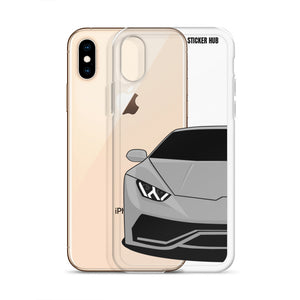 Silver Lamborghini Huracan - iPhone Case