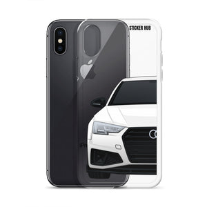 White B9 Audi S4 "Facelift" - iPhone Case