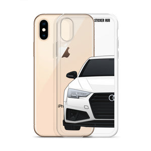 White B9 Audi S4 "Facelift" - iPhone Case