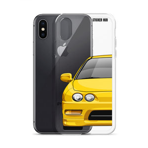 Yellow Acura Integra - iPhone Case