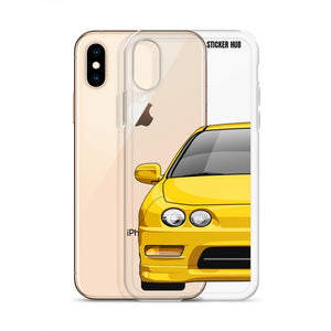 Yellow Acura Integra - iPhone Case