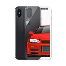 Load image into Gallery viewer, Red R34 Nissan GTR - iPhone Case