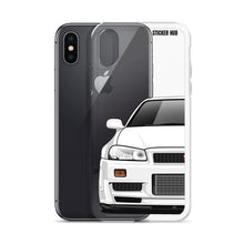 Load image into Gallery viewer, White R34 Nissan GTR - iPhone Case