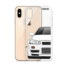 Load image into Gallery viewer, White R34 Nissan GTR - iPhone Case