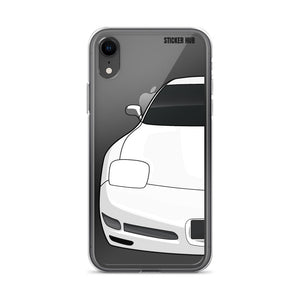 White C5 Corvette Z06 - iPhone Case