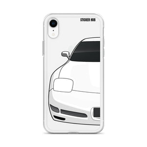 White C5 Corvette Z06 - iPhone Case