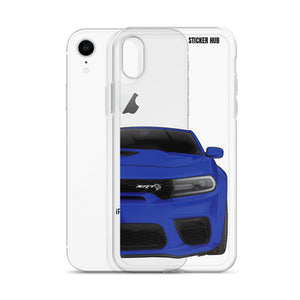 Blue Charger Hellcat (Widebody) - Phone Case