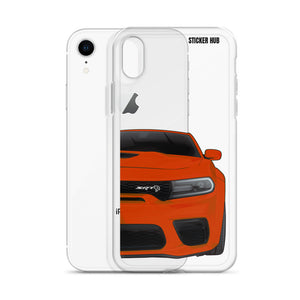 Orange Charger Hellcat (Widebody) - iPhone Case