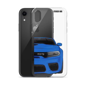 Blue Charger Hellcat (Widebody) - iPhone Case