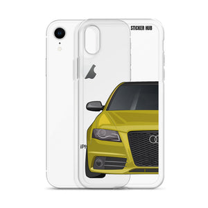 Yellow B8 Audi S4 - iPhone Case