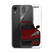 Load image into Gallery viewer, Long Beach Red C8 Corvette - iPhone Case