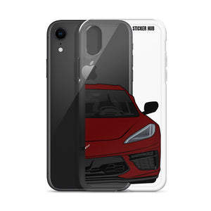 Long Beach Red C8 Corvette - iPhone Case