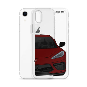 Long Beach Red C8 Corvette - iPhone Case