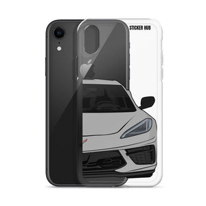 Silver C8 Corvette - iPhone Case