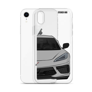 Silver C8 Corvette - iPhone Case