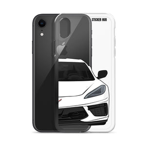 White C8 Corvette - iPhone Case