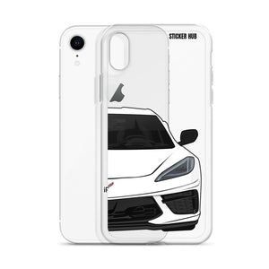 White C8 Corvette - iPhone Case