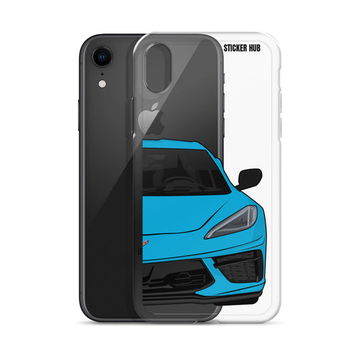 Rapid Blue C8 Corvette - iPhone Case