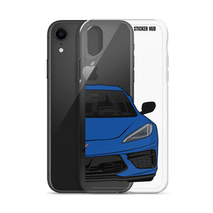 Elkhart Blue C8 Corvette - iPhone Case