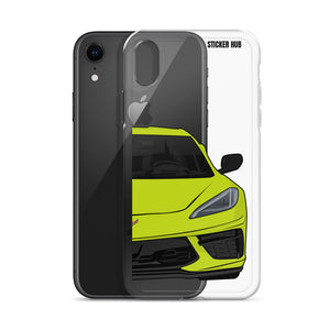 Accelerate Yellow C8 Corvette - iPhone Case