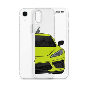 Accelerate Yellow C8 Corvette - iPhone Case