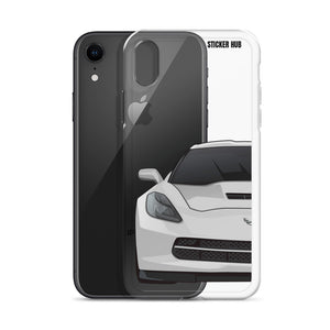 Silver C7 Corvette Stingray - iPhone Case