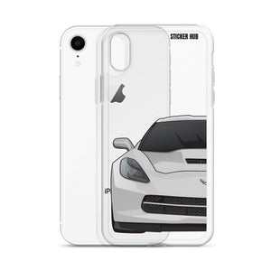 Silver C7 Corvette Stingray - iPhone Case