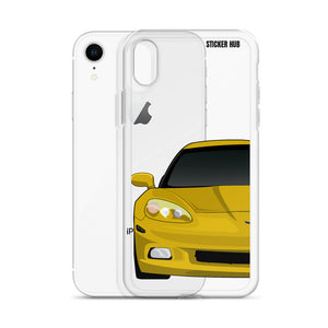 Velocity Yellow C6 Corvette - iPhone Case