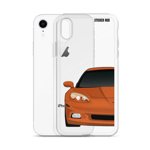 Sunset Orange C6 Corvette - iPhone Case