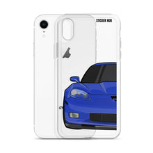 Load image into Gallery viewer, LeMans Blue C6 Corvette Z06 iPhone Case